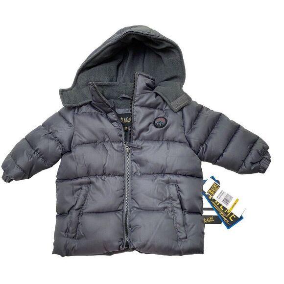 New Child’s iXTREME Winter Puffer Coat Gray Polyester Unisex Sz 12 Months - Picture 1 of 8